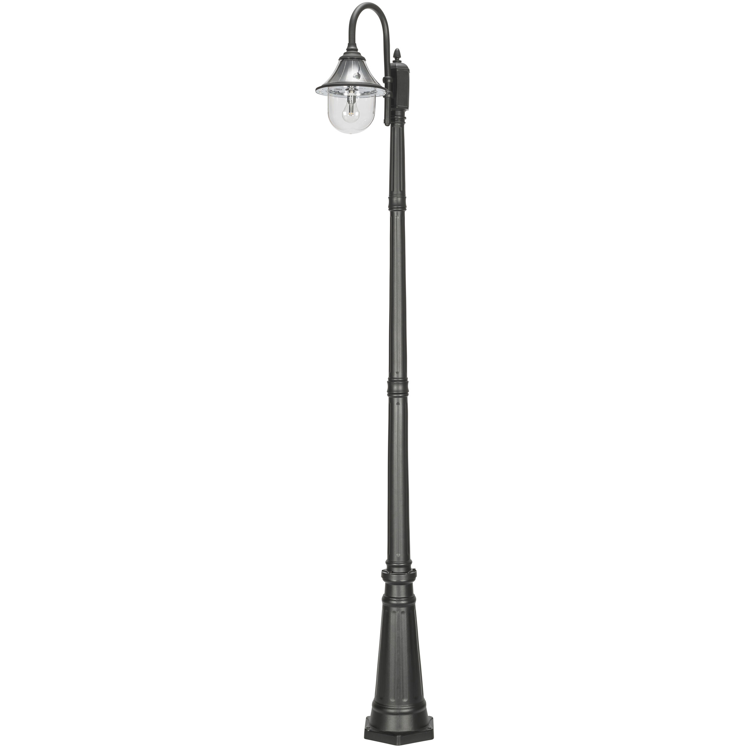 Orion 1 Light 94.63 inch Black Post Light, Solar